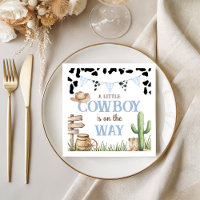 Serviettes de fête pour Baby Shower Cowboy