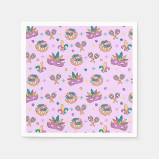 Serviette En Papier Serviettes de fête pour le Roi gâteau de Mardi gra