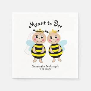 Serviette En Papier Serviettes de Fêtes des mariées d'abeilles