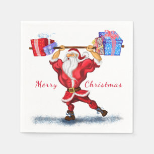 Serviette En Papier Serviettes de fitness Santa Claus