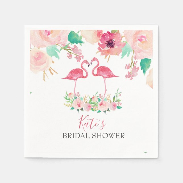 Serviette En Papier serviettes de Flamant rose (Devant)