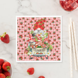 Serviette En Papier Serviettes de fraises fraîches Gnome