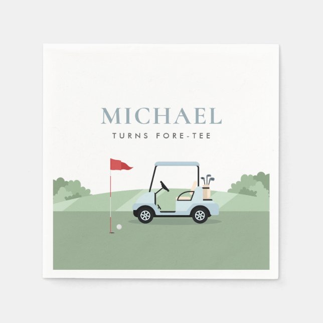 Serviette En Papier Serviettes de golf (Devant)