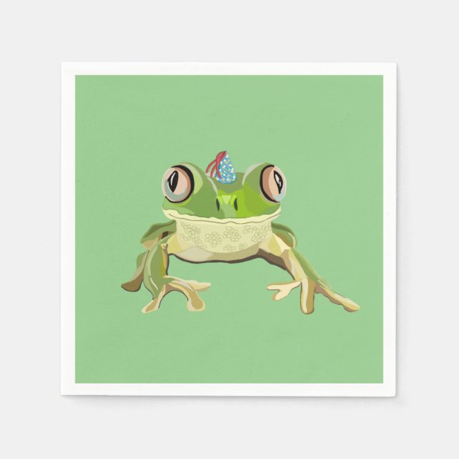 Serviette En Papier Serviettes de grenouille (Devant)