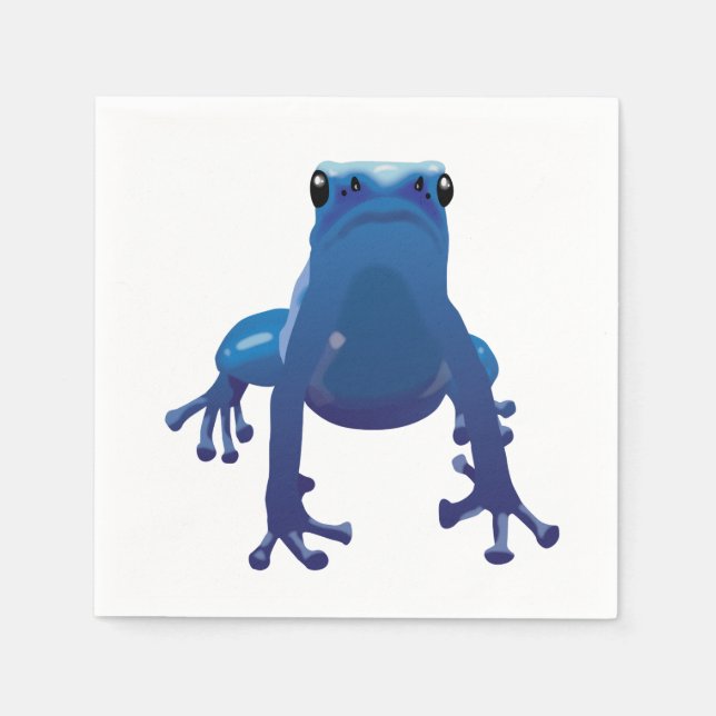 Serviette En Papier serviettes de grenouille à flèche bleue (Devant)
