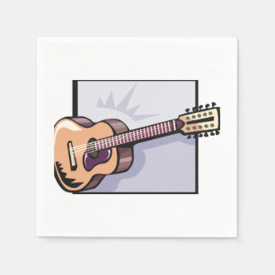 Serviette En Papier Serviettes de guitare acoustique