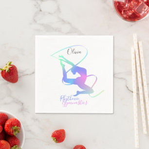 Serviette En Papier Serviettes de gymnastique rythmique avec ruban - F