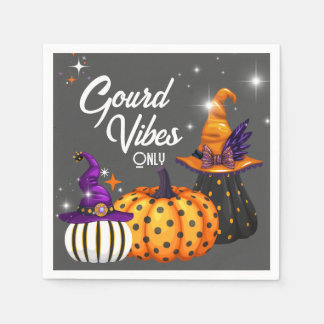 Serviette En Papier Serviettes de Halloween Bonne Vibes Only Citrouill
