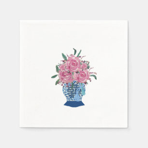 Serviette En Papier Serviettes de jarre de gingembre bleu et blanc pei