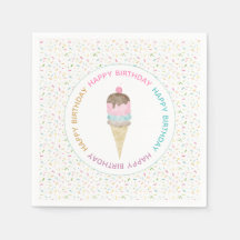 Serviettes de la crème glacée