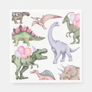 Serviette En Papier Serviettes de la fête des dinosaures
