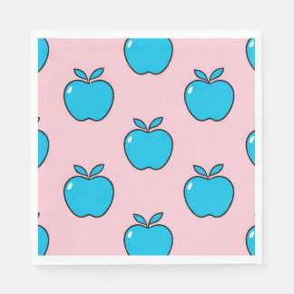 Serviette En Papier Serviettes de la fête d'été de la pomme bleue Impr