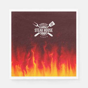 Serviette En Papier Serviettes de la maison à vapeur - Flammes de barb