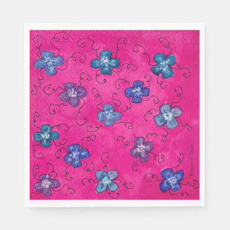 Serviette En Papier Serviettes de la partie en fleurs d'Hydrangée pein