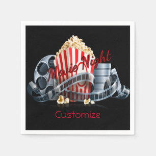 Serviette En Papier Serviettes de maïs éclaté de soirée cinéma