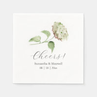 Serviettes de mariage à l'hortensia vert