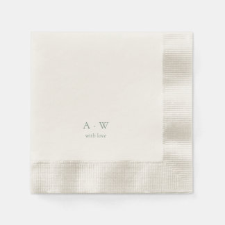 Serviette En Papier Serviettes de mariage à monogramme minimal – avec