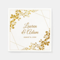 Serviettes de mariage avec Baby's Breath ou vignes