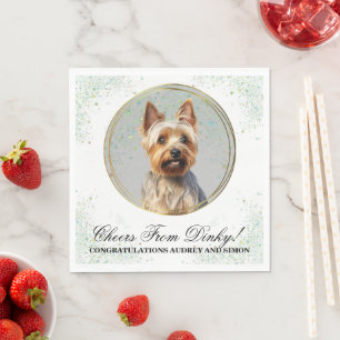 Serviette En Papier Serviettes de mariage avec photo de Terrier Austra