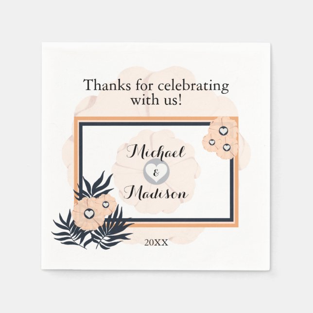 Serviette En Papier Serviettes de Mariage Black Pearl Watusi Tacao (Devant)