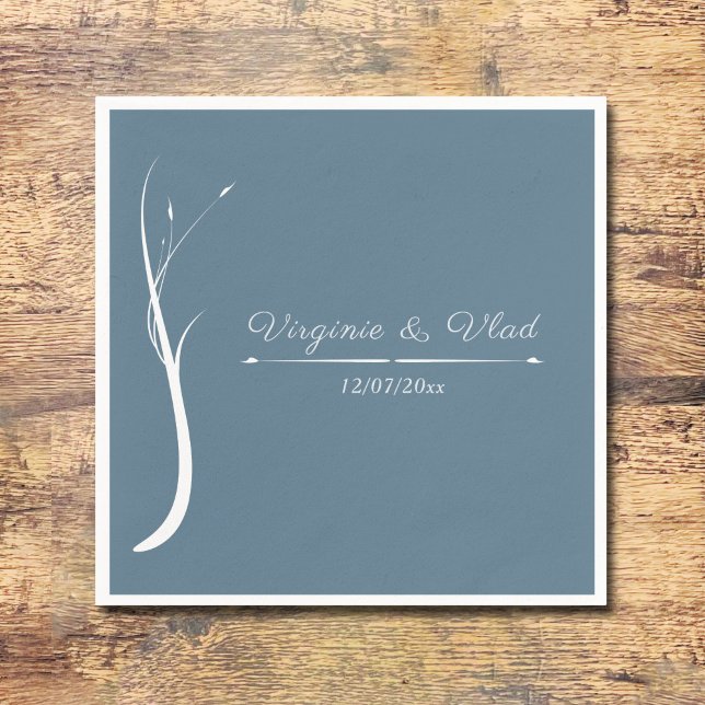 Serviette En Papier Serviettes de Mariage bleu Dusty (Dusty Blue Wedding Napkins)