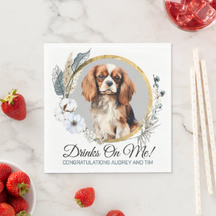 Serviette En Papier Serviettes de mariage Cavalier King Charles Spanie