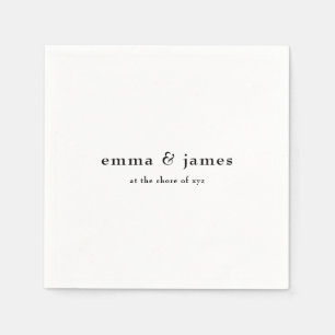 Serviette En Papier Serviettes de Mariage minimaliste modernes