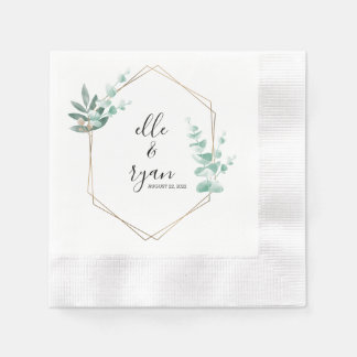 Serviette En Papier Serviettes de mariage personnalisées