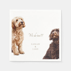Serviette En Papier Serviettes de mariage personnalisées Doodle pour 2