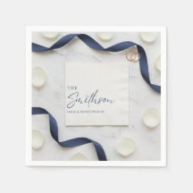 Serviettes de mariage personnalisées : Monogramme,