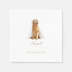 Serviette En Papier Serviettes de mariage personnalisées pour animaux 