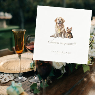 Serviette En Papier Serviettes de mariage personnalisées pour animaux