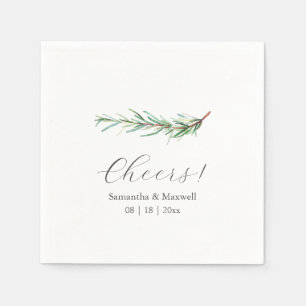 Serviette En Papier Serviettes de mariage personnalisées Rosemary simp