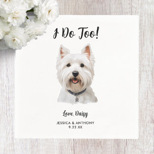 Serviette En Papier Serviettes de mariage pour chiens