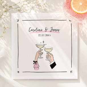 Serviette En Papier Serviettes de mariage pour toast champagnisé fanta