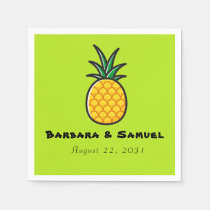 Serviette En Papier Serviettes de mariage tropicales personnalisées An