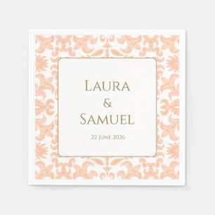 Serviette En Papier Serviettes de Mariage Vintage personnalisées