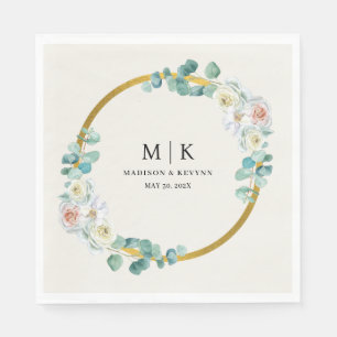 Serviette En Papier Serviettes de mariage Wildflower