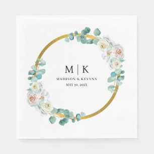 Serviette En Papier Serviettes de mariage Wildflower