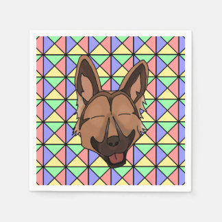 Serviette En Papier Serviettes de marionnettes - Berger allemand
