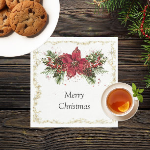 Serviette En Papier Serviettes de Noël pailletées