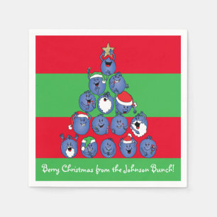 Serviette En Papier Serviettes de Noël personnalisées "Berry Christmas