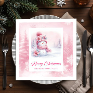 Serviette En Papier Serviettes de Noël Starry Pinkmas pour enfants