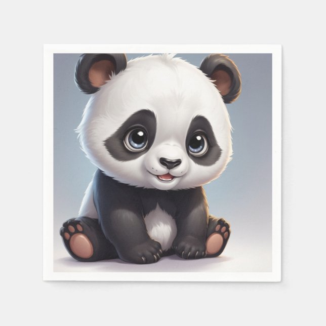 Serviette En Papier Serviettes de panda (Devant)