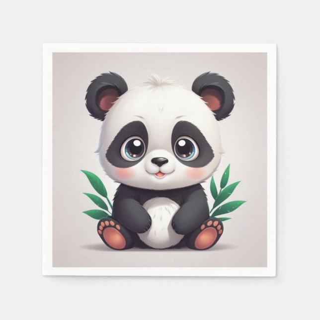 Serviette En Papier Serviettes de panda (Devant)