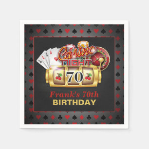 Serviette En Papier Serviettes de papier d'anniversaire de casino -