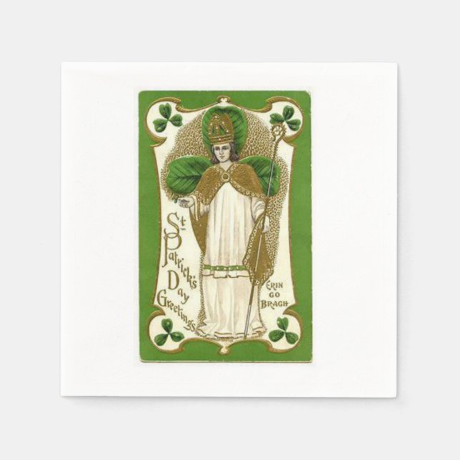 Serviette En Papier Serviettes de papier de jour St. Patrick (Devant)