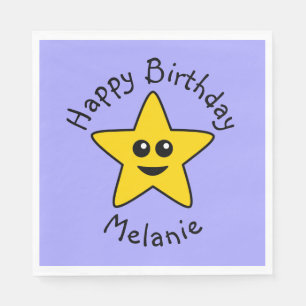 Serviette En Papier Serviettes de papier de joyeux anniversaire