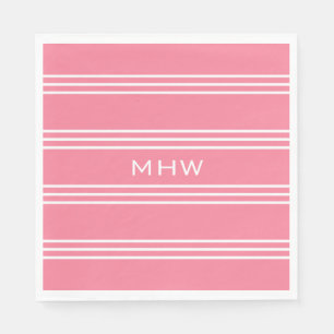 Serviette En Papier Serviettes de papier de monogramme fait sur