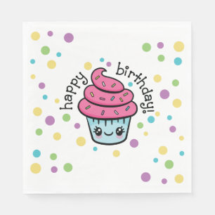 Serviette En Papier Serviettes de papier de petit gâteau de joyeux